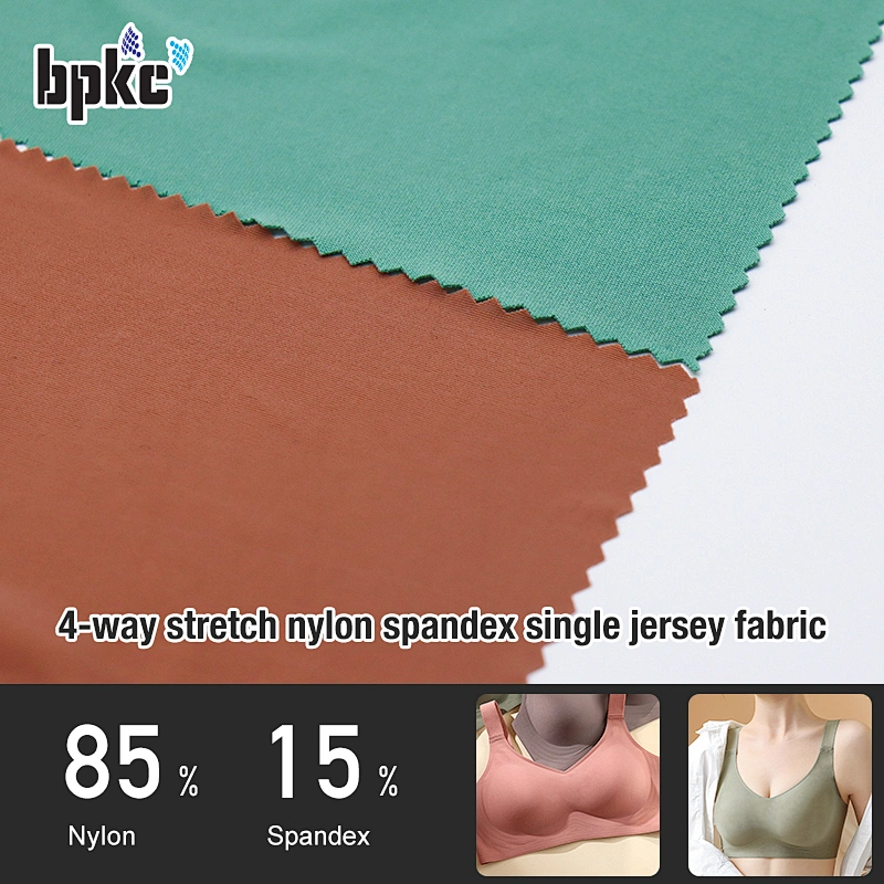 4-way stretch nylon spandex single jersey fabric